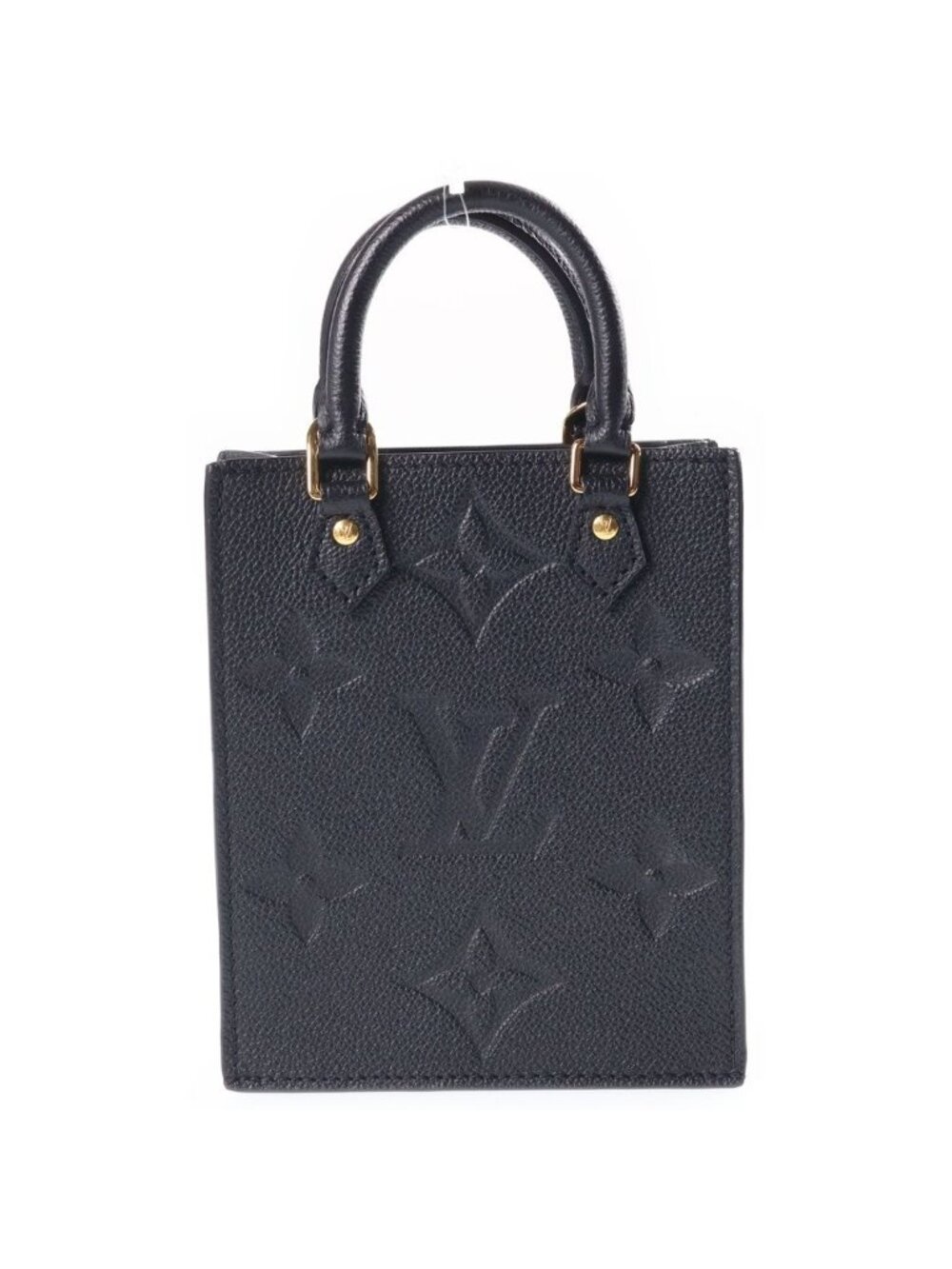Louis Vuitton Monogram Empreinte Petite Sac Plat Leather 2-Way Bag Gold Black